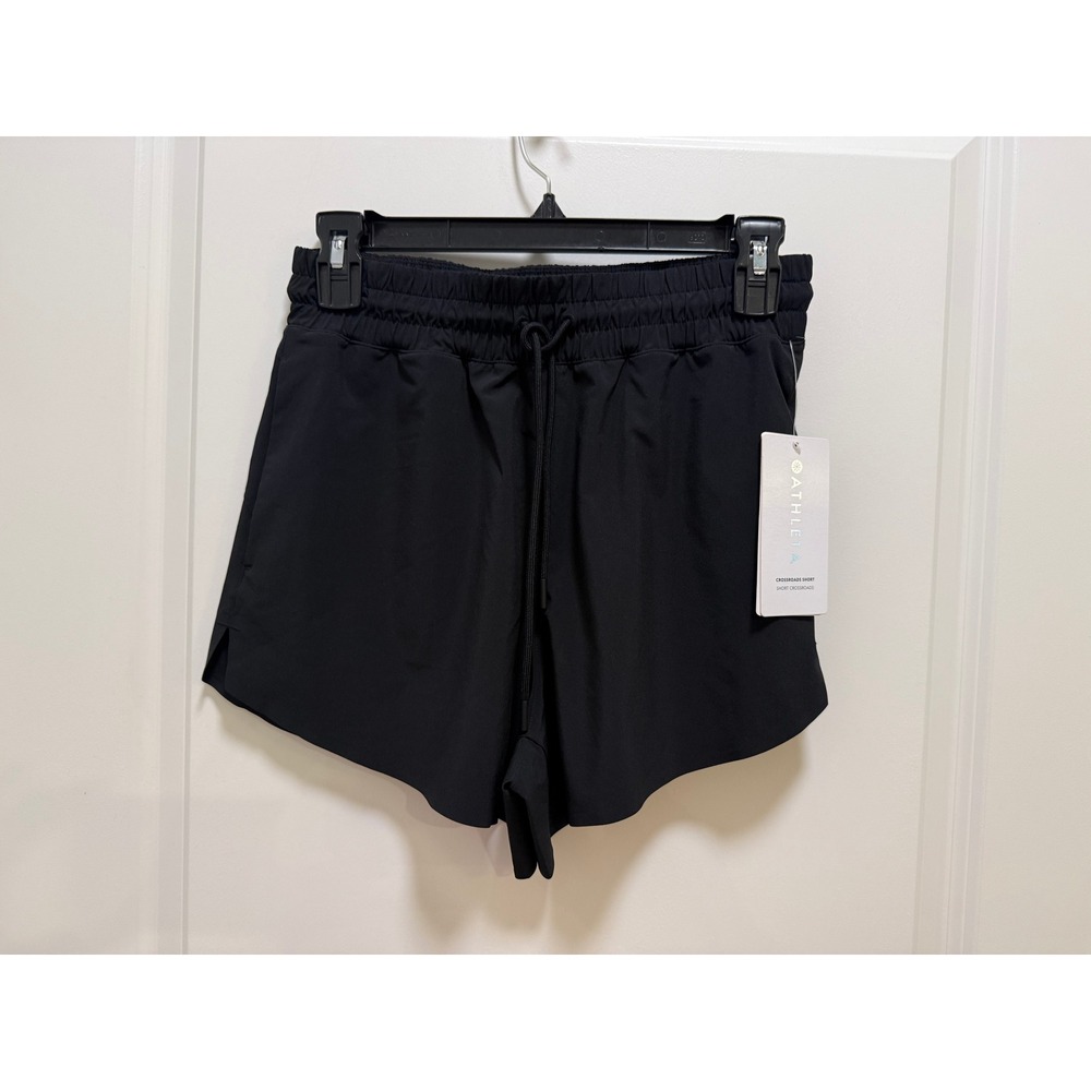 Athleta Crossroads Short Black High Rise Activewear Pockets XS NEW